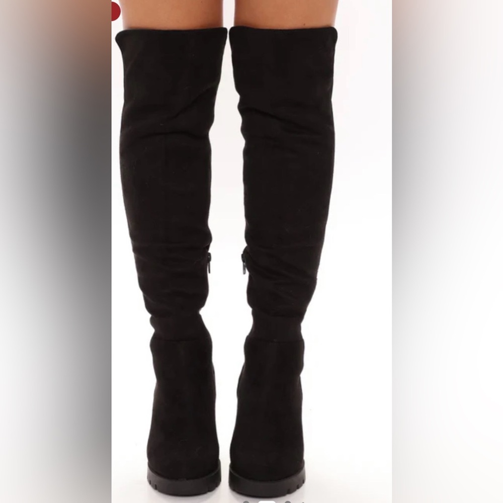 Fashion Nova Black Over-the-Knee Boots